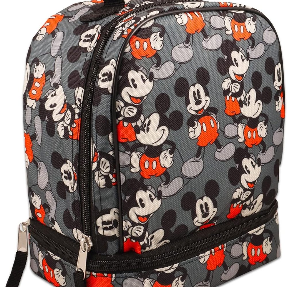 Disney Mickey Mouse All Over Print Drop Bottom Lunch Bag, Mickey Mouse Lunch Bag - Picture 2 of 7